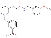 3-[1-(3-acetylbenzyl)-3-piperidinyl]-N-(3-methoxybenzyl)propanamide