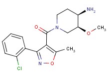 (3S*,4R*)-1-{[3-(2-chlorophenyl)-5-methylisoxazol-4-yl]carbonyl}-3-methoxypiperidin-4-amine
