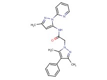 2-(3,5-dimethyl-4-phenyl-1H-pyrazol-1-yl)-N-(3-methyl-1-pyridin-2-yl-1H-pyrazol-5-yl)acetamide