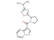 3-{[2-(3-isopropyl-1,2,4-oxadiazol-5-yl)-1-pyrrolidinyl]carbonyl}pyrazolo[1,5-a]pyridine
