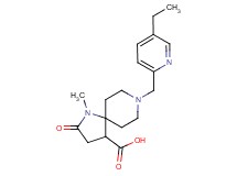 8-[(5-ethylpyridin-2-yl)methyl]-1-methyl-2-oxo-1,8-diazaspiro[4.5]decane-4-carboxylic acid