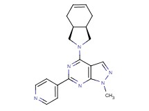 4-[(3aR*,7aS*)-1,3,3a,4,7,7a-hexahydro-2H-isoindol-2-yl]-1-methyl-6-(4-pyridinyl)-1H-pyrazolo[3,4-d]pyrimidine