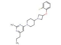 4-{4-[3-(2-fluorophenoxy)azetidin-1-yl]piperidin-1-yl}-2-methyl-6-propylpyrimidine