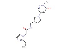 2-(2-ethyl-1H-imidazol-1-yl)-N-{[1-(1-methyl-6-oxo-1,6-dihydro-4-pyridazinyl)-3-pyrrolidinyl]methyl}acetamide