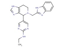 5-[5-(1H-benzimidazol-2-ylmethyl)-4,5,6,7-tetrahydro-1H-imidazo[4,5-c]pyridin-4-yl]-N-ethylpyrimidin-2-amine