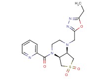 (4aS*,7aR*)-1-[(5-ethyl-1,3,4-oxadiazol-2-yl)methyl]-4-(pyridin-2-ylcarbonyl)octahydrothieno[3,4-b]pyrazine 6,6-dioxide