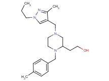 2-{1-(4-methylbenzyl)-4-[(3-methyl-1-propyl-1H-pyrazol-4-yl)methyl]-2-piperazinyl}ethanol
