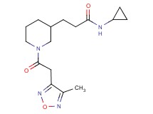 N-cyclopropyl-3-{1-[(4-methyl-1,2,5-oxadiazol-3-yl)acetyl]-3-piperidinyl}propanamide