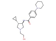 N-[rel-(3R,4S)-4-cyclopropyl-1-(2-hydroxyethyl)-3-pyrrolidinyl]-4-(1-piperidinyl)benzamide hydrochloride