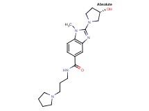 2-[(3S)-3-hydroxy-1-pyrrolidinyl]-1-methyl-N-[3-(1-pyrrolidinyl)propyl]-1H-benzimidazole-5-carboxamide