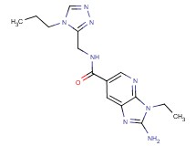 2-amino-3-ethyl-N-[(4-propyl-4H-1,2,4-triazol-3-yl)methyl]-3H-imidazo[4,5-b]pyridine-6-carboxamide