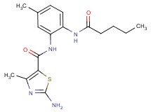 2-amino-4-methyl-N-[5-methyl-2-(pentanoylamino)phenyl]-1,3-thiazole-5-carboxamide