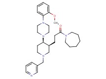 1-{3-[(3S*,4R*)-4-[4-(2-methoxyphenyl)-1-piperazinyl]-1-(3-pyridinylmethyl)-3-piperidinyl]propanoyl}azepane