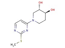 (3S*,4S*)-1-[2-(methylthio)pyrimidin-4-yl]piperidine-3,4-diol