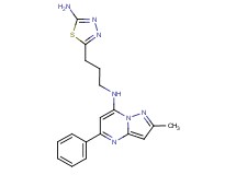 N-[3-(5-amino-1,3,4-thiadiazol-2-yl)propyl]-2-methyl-5-phenylpyrazolo[1,5-a]pyrimidin-7-amine
