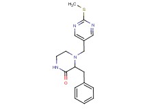3-benzyl-4-{[2-(methylthio)pyrimidin-5-yl]methyl}piperazin-2-one