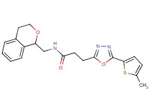 N-(3,4-dihydro-1H-isochromen-1-ylmethyl)-3-[5-(5-methyl-2-thienyl)-1,3,4-oxadiazol-2-yl]propanamide