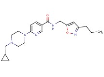 6-[4-(cyclopropylmethyl)-1-piperazinyl]-N-[(3-propyl-5-isoxazolyl)methyl]nicotinamide