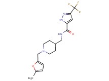 N-({1-[(5-methyl-2-furyl)methyl]piperidin-4-yl}methyl)-3-(trifluoromethyl)-1H-pyrazole-5-carboxamide
