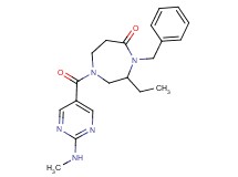 4-benzyl-3-ethyl-1-{[2-(methylamino)-5-pyrimidinyl]carbonyl}-1,4-diazepan-5-one