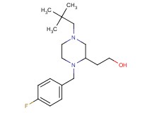 2-[4-(2,2-dimethylpropyl)-1-(4-fluorobenzyl)-2-piperazinyl]ethanol