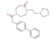 1-(4-biphenylylacetyl)-4-[2-(1-pyrrolidinyl)ethyl]-1,4-diazepan-5-one
