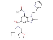 7-(acetylamino)-N-(cyclobutylmethyl)-1-[2-(2-pyridinyl)ethyl]-N-(tetrahydro-2-furanylmethyl)-1H-benzimidazole-5-carboxamide
