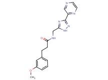3-(3-methoxyphenyl)-N-[(3-pyrazin-2-yl-1H-1,2,4-triazol-5-yl)methyl]propanamide