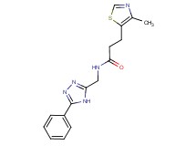 3-(4-methyl-1,3-thiazol-5-yl)-N-[(5-phenyl-4H-1,2,4-triazol-3-yl)methyl]propanamide