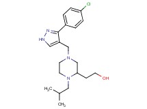 2-(4-{[3-(4-chlorophenyl)-1H-pyrazol-4-yl]methyl}-1-isobutyl-2-piperazinyl)ethanol