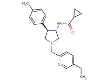 N-[(3S*,4R*)-1-[(5-ethyl-2-pyridinyl)methyl]-4-(4-methylphenyl)-3-pyrrolidinyl]cyclopropanecarboxamide