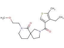 2-[(4-ethyl-5-methyl-3-thienyl)carbonyl]-7-(2-methoxyethyl)-2,7-diazaspiro[4.5]decan-6-one