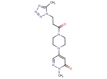 2-methyl-5-{4-[3-(5-methyl-1H-tetrazol-1-yl)propanoyl]-1-piperazinyl}-3(2H)-pyridazinone