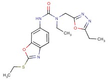 N-ethyl-N-[(5-ethyl-1,3,4-oxadiazol-2-yl)methyl]-N'-[2-(ethylthio)-1,3-benzoxazol-6-yl]urea