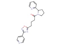2-(1-{4-[3-(4-pyridinyl)-1,2,4-oxadiazol-5-yl]butanoyl}-2-pyrrolidinyl)pyridine