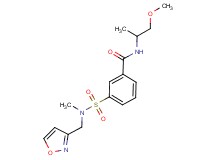 3-{[(isoxazol-3-ylmethyl)(methyl)amino]sulfonyl}-N-(2-methoxy-1-methylethyl)benzamide
