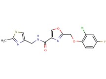 2-[(2-chloro-4-fluorophenoxy)methyl]-N-[(2-methyl-1,3-thiazol-4-yl)methyl]-1,3-oxazole-4-carboxamide