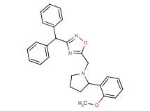 3-(diphenylmethyl)-5-{[2-(2-methoxyphenyl)-1-pyrrolidinyl]methyl}-1,2,4-oxadiazole