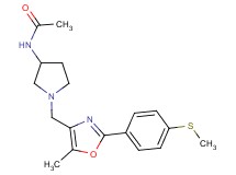 N-[1-({5-methyl-2-[4-(methylthio)phenyl]-1,3-oxazol-4-yl}methyl)pyrrolidin-3-yl]acetamide