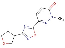 2-methyl-6-[3-(tetrahydrofuran-3-yl)-1,2,4-oxadiazol-5-yl]pyridazin-3(2H)-one