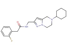N-[(5-cyclohexyl-4,5,6,7-tetrahydropyrazolo[1,5-a]pyrazin-2-yl)methyl]-2-(2-fluorophenyl)acetamide