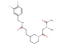 3-{1-[N-(aminocarbonyl)-N-methylglycyl]piperidin-3-yl}-N-(3,4-difluorobenzyl)propanamide