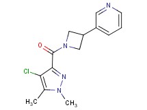3-{1-[(4-chloro-1,5-dimethyl-1H-pyrazol-3-yl)carbonyl]-3-azetidinyl}pyridine
