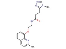 N-{2-[(2-methylquinolin-8-yl)oxy]ethyl}-3-(4-methyl-4H-1,2,4-triazol-3-yl)propanamide