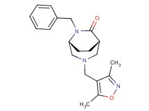 (1S*,5R*)-6-benzyl-3-[(3,5-dimethyl-4-isoxazolyl)methyl]-3,6-diazabicyclo[3.2.2]nonan-7-one