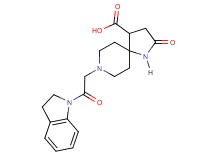 8-[2-(2,3-dihydro-1H-indol-1-yl)-2-oxoethyl]-2-oxo-1,8-diazaspiro[4.5]decane-4-carboxylic acid