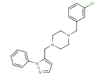 1-(3-chlorobenzyl)-4-[(1-phenyl-1H-pyrazol-5-yl)methyl]piperazine