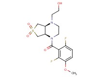 2-[(4aR*,7aS*)-4-(2,6-difluoro-3-methoxybenzoyl)-6,6-dioxidohexahydrothieno[3,4-b]pyrazin-1(2H)-yl]ethanol