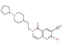 6-[2-(1-cyclopentyl-4-piperidinyl)ethyl]-2-hydroxy-5-oxo-5,6-dihydro-1,6-naphthyridine-3-carbonitrile