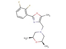 (2R*,6S*)-4-{[2-(2,3-difluorophenyl)-5-methyl-1,3-oxazol-4-yl]methyl}-2,6-dimethylmorpholine